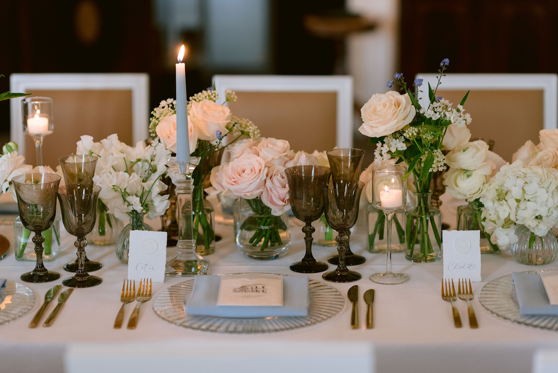 Wedding flowers and beautiful table display